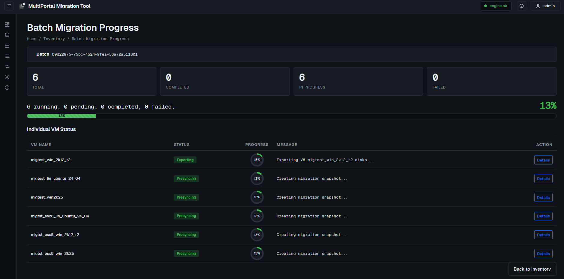 MultiPortal Migrator batch migration interface
